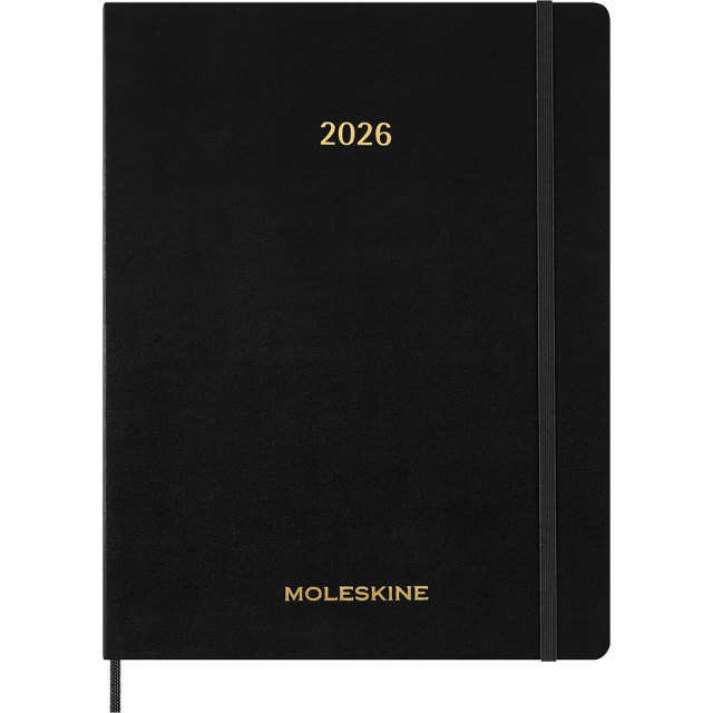 Calendrier 12M Weekly Vertical 2026 Essential Softcover XXL Black