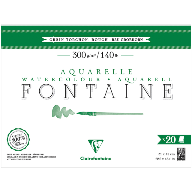 Fontaine Bloc aquarelle Rough 31x41 cm 300g