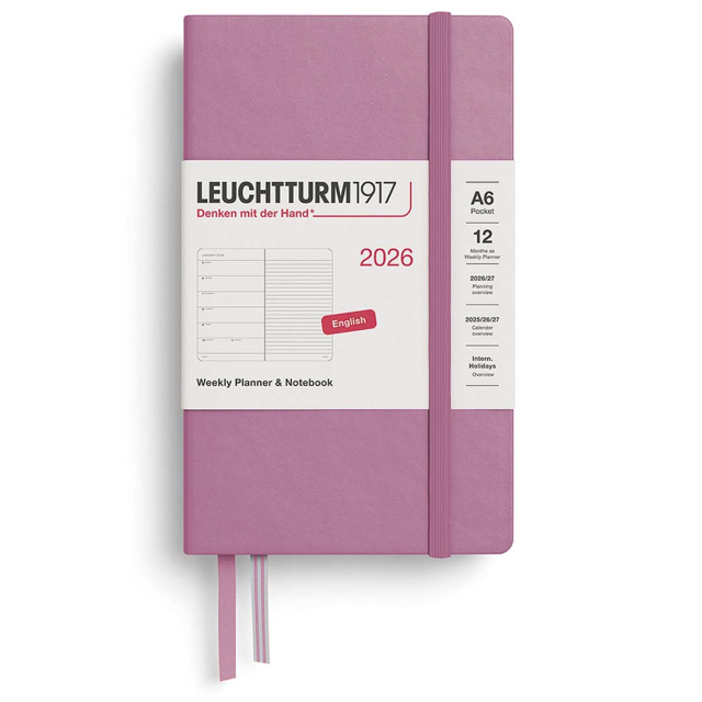 Calendrier Weekly Planner & Notebook 2026 A6 Dusty Rose