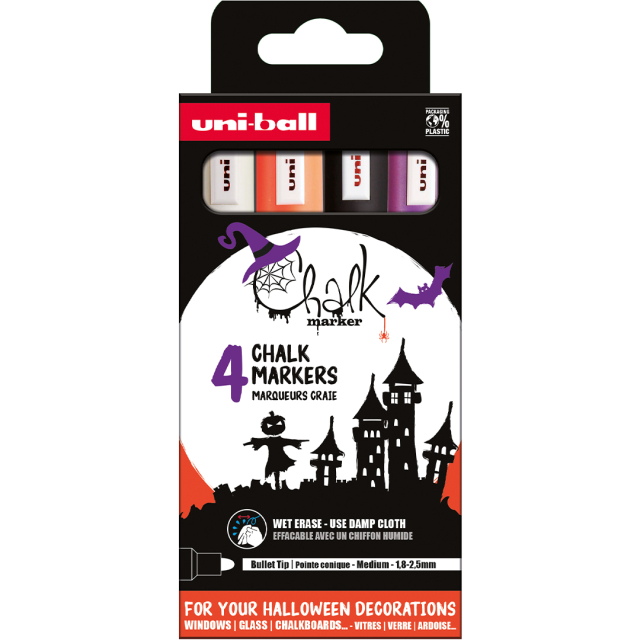 Chalk Marker PWE-5M Halloween Ensemble de 4