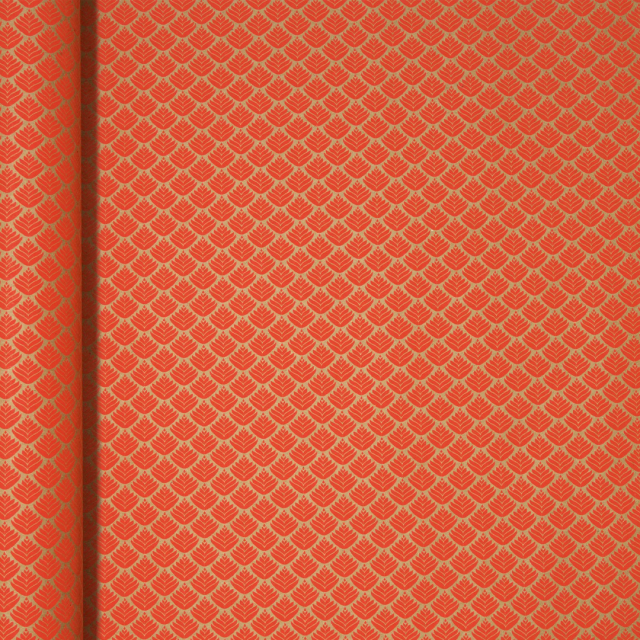 Papier cadeau 35cm x 5m Kraft Fleurs Rouges