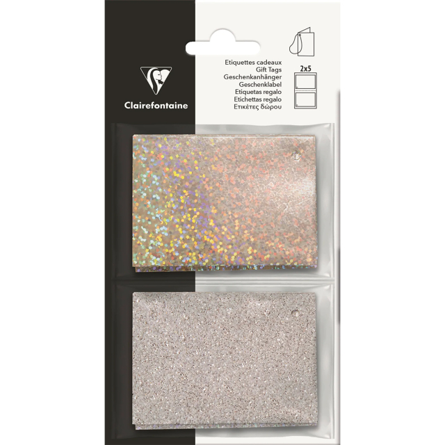 Étiquette Glitter Argent