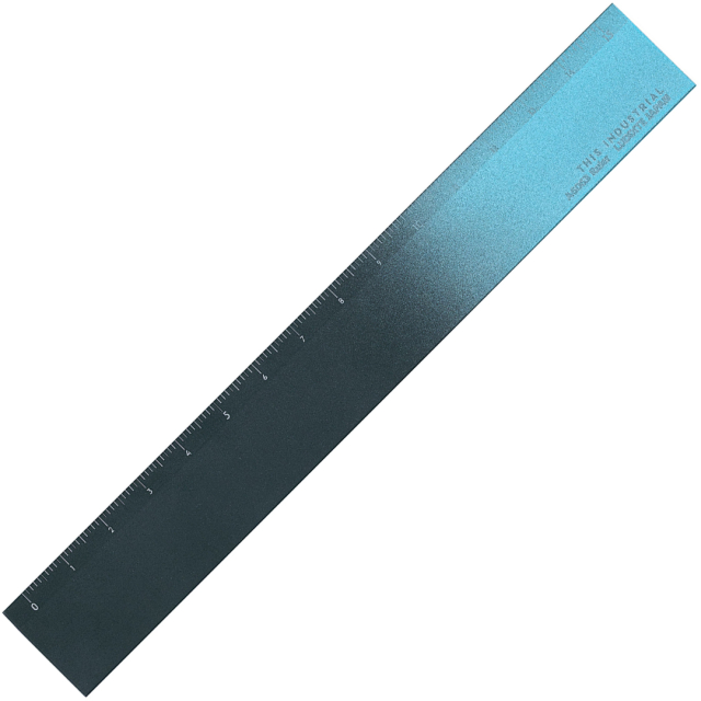 Règle Aluminium 15 cm Black/Turquoise
