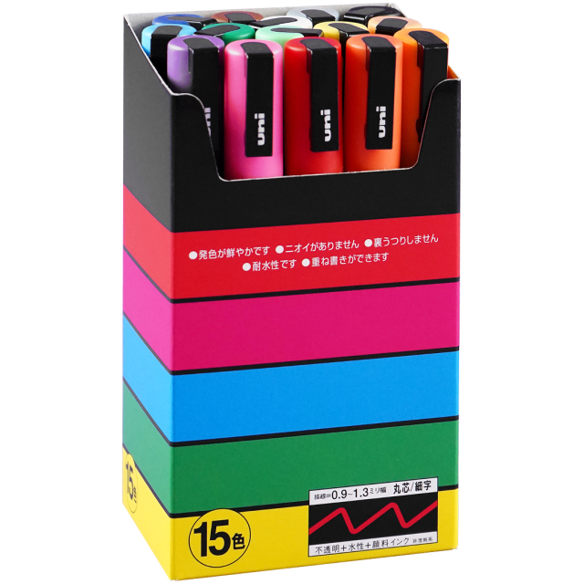 Posca PC-3M coffret de 15