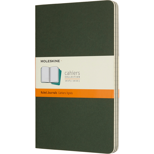 Cahier Notebook Large Green Ligné