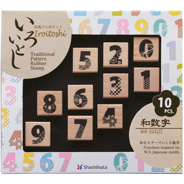 Set de tampons Iroitoshi Wa-suuji 10 pièces