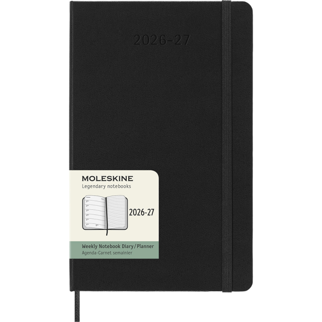 Calendrier 18M WeekNote Hard Cover Large Black
