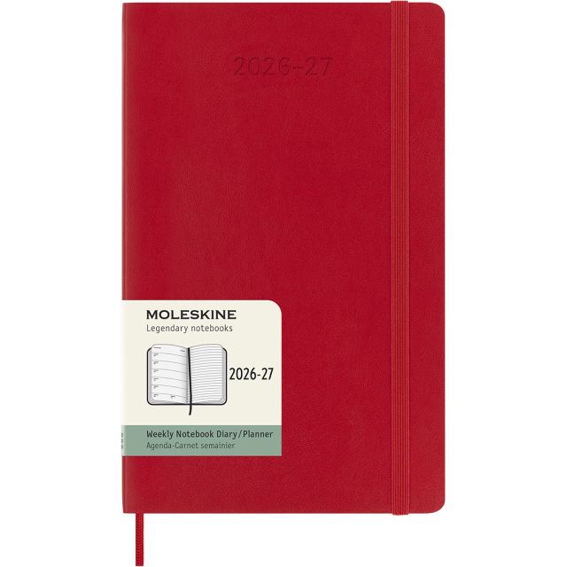Kalenteri 18M WeekNote Soft Cover Large Red