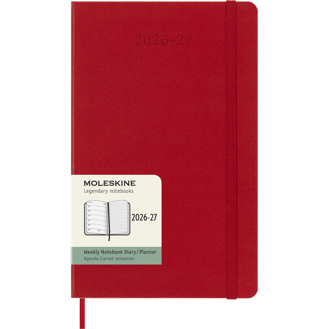 Calendrier 18M WeekNote Hard Cover Large Red