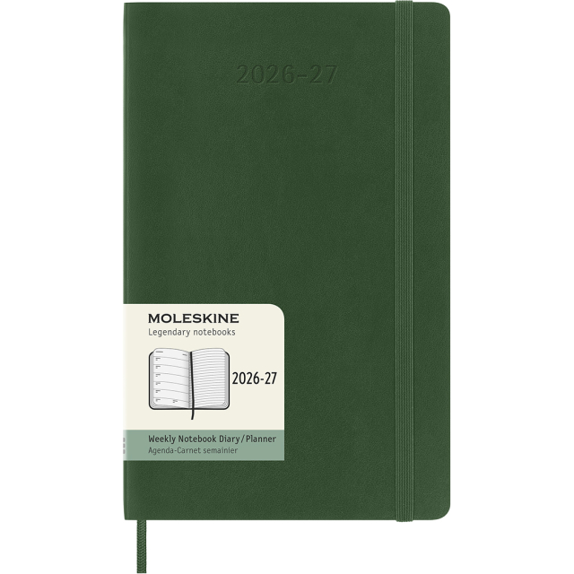 Calendrier 18M WeekNote Soft Cover Large Myrtle Green