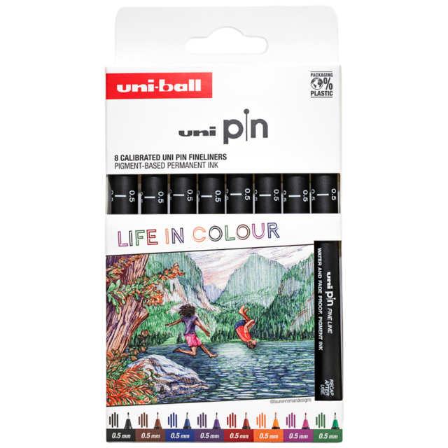 Pin Fine Line Colours Lot de 8