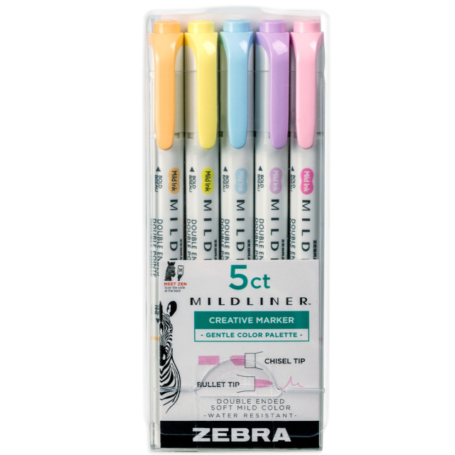 Mildliner lot de 5 Gentle