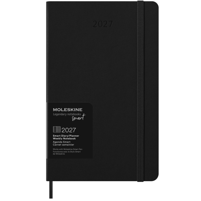 Calendrier 12M Smart PRO Digital Weekly Note 2027 Large Black