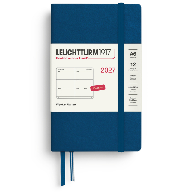 Calendrier Weekly Planner 2027 A6 Indigo