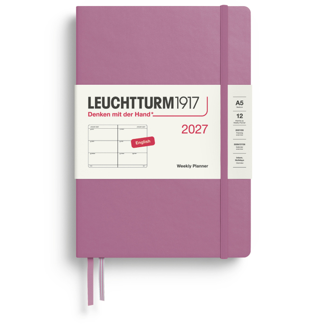 Calendrier Weekly Planner 2027 A5 Dusty Rose