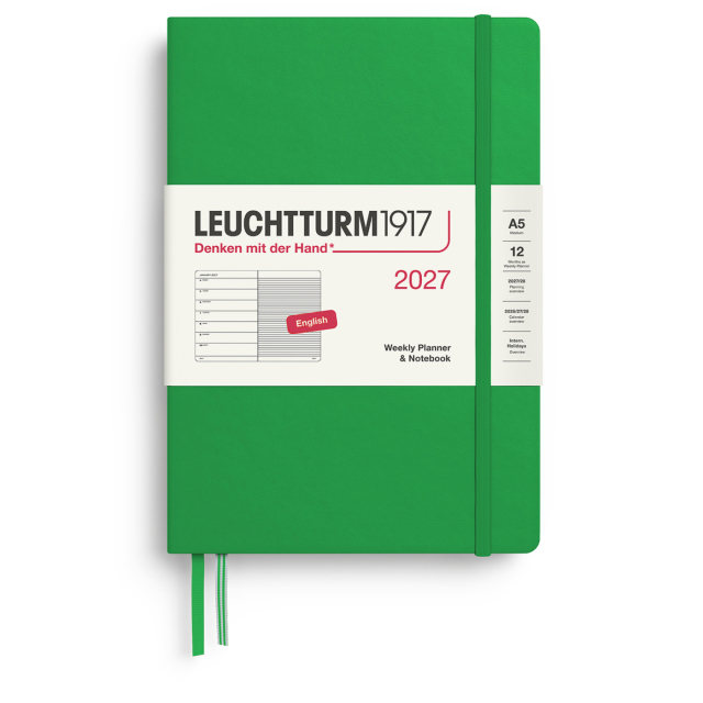 Calendrier Weekly Planner & Notebook 2026 A5 Spring Leaf