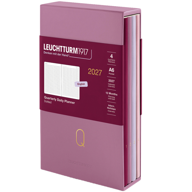 Calendrier Quarterly Planner 2027 Shades of Rose