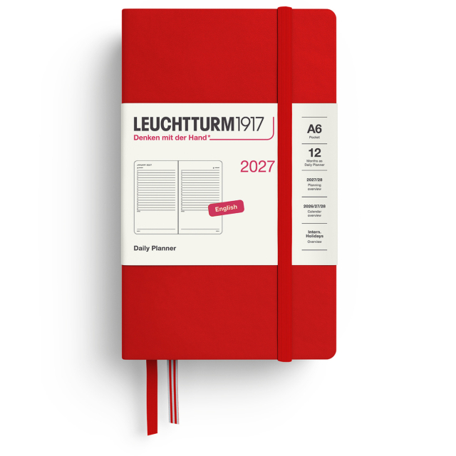 Calendrier Daily Planner 2027 A6 Cherry