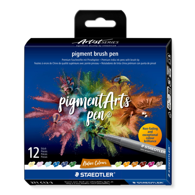 Pigment Arts Brush Pen ensemble de 12 Nature