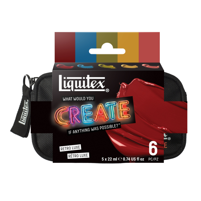 Peinture acrylique Pro Heavy Body Retro Luxe Set 5 x 22 ml