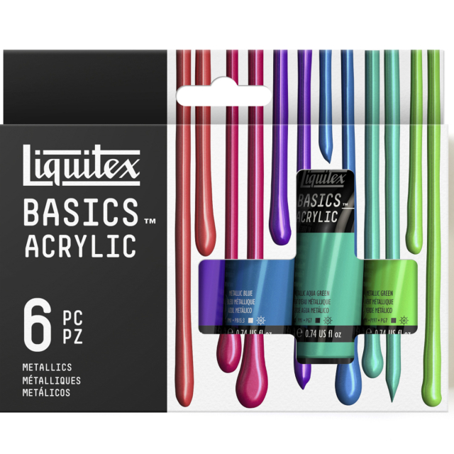 Peinture acrylique Basics Metallic Set 6x22 ml
