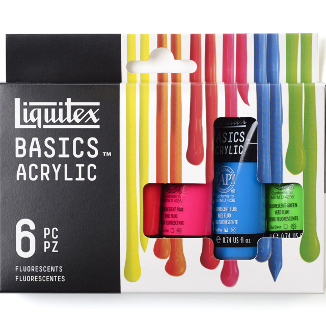 Peinture acrylique Fluorescent Set Tubes 6x22 ml