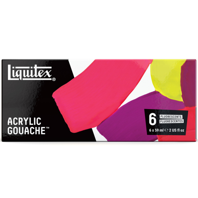 Peinture gouache Fluorescent Set 6x59 ml