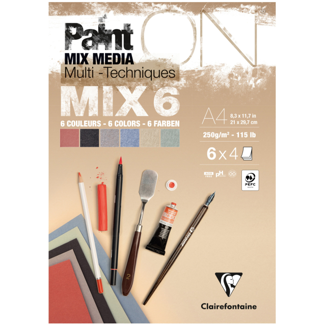 Paint'ON Bloc multi-techniques Mix6 A4