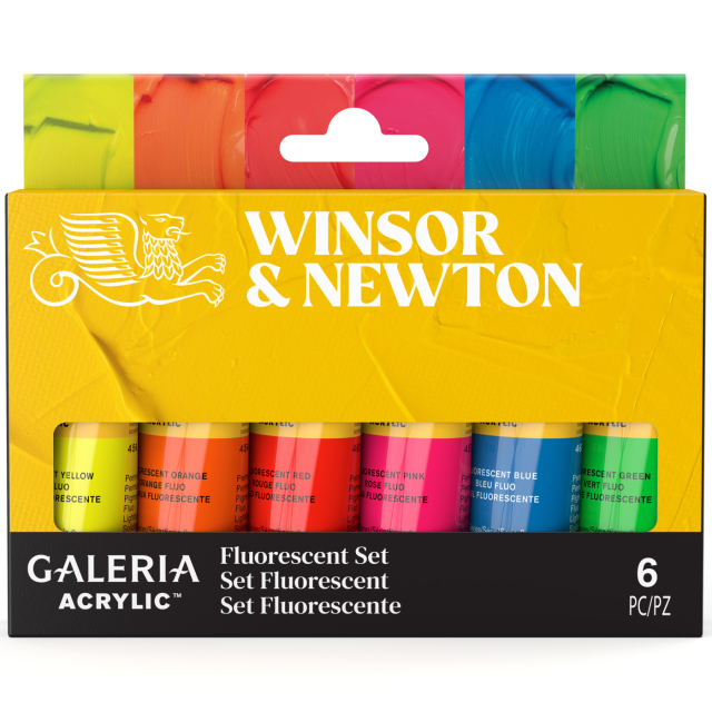 Galeria Set peintures acryliques fluo 6x20 ml