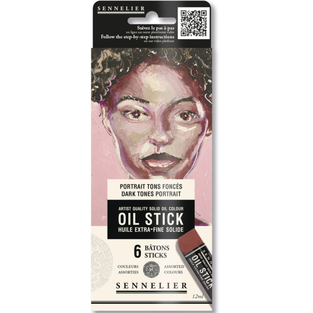 Oil Stick Mini 6 couleurs Dark tones Portrait