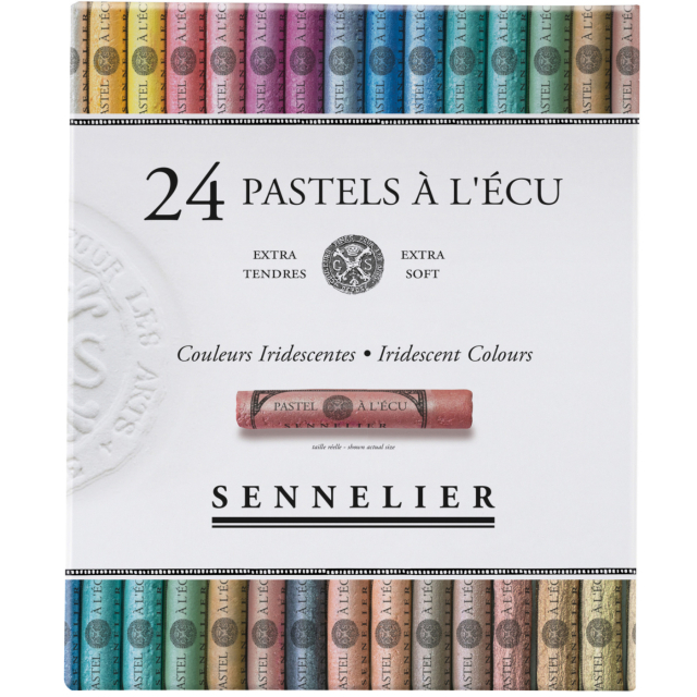 Pastels tendres à l'écu irisés 24 couleurs