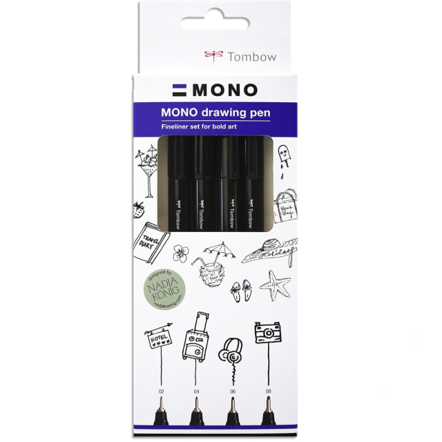 Feutres fins MONO Drawing Fine Set de 4