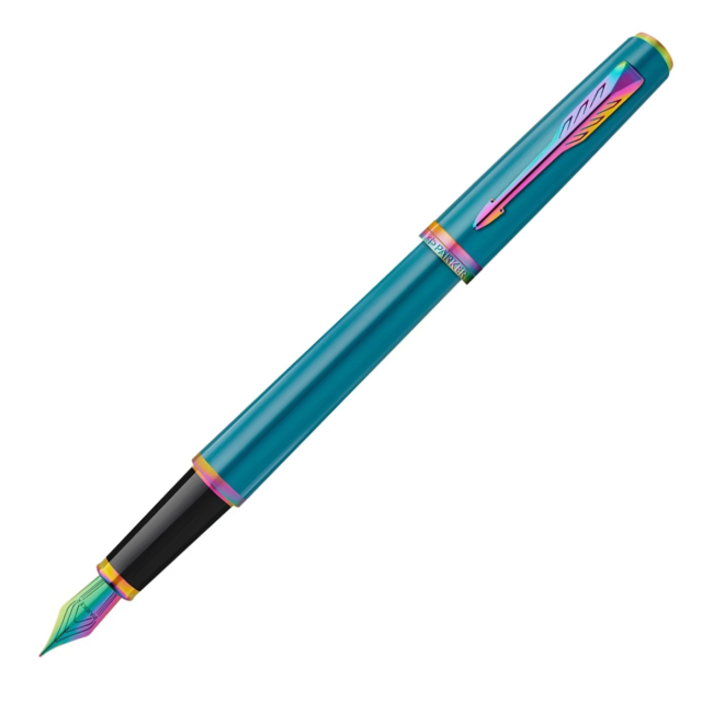 Meridian Teal/Rainbow Stylo-plume