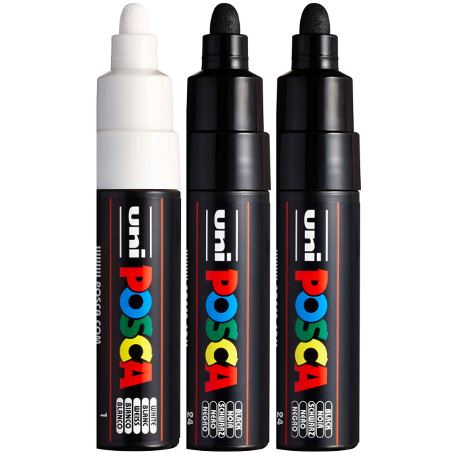 PC-7M Black/White lot de 3