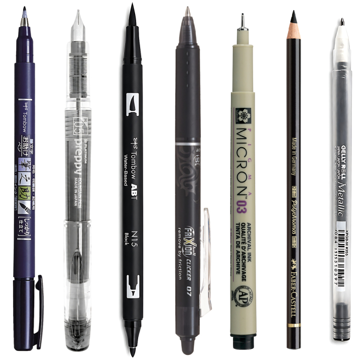 Sample kit Noir dans le groupe Stylos / Crayons d'artistes chez Pen Store (sample03_set)