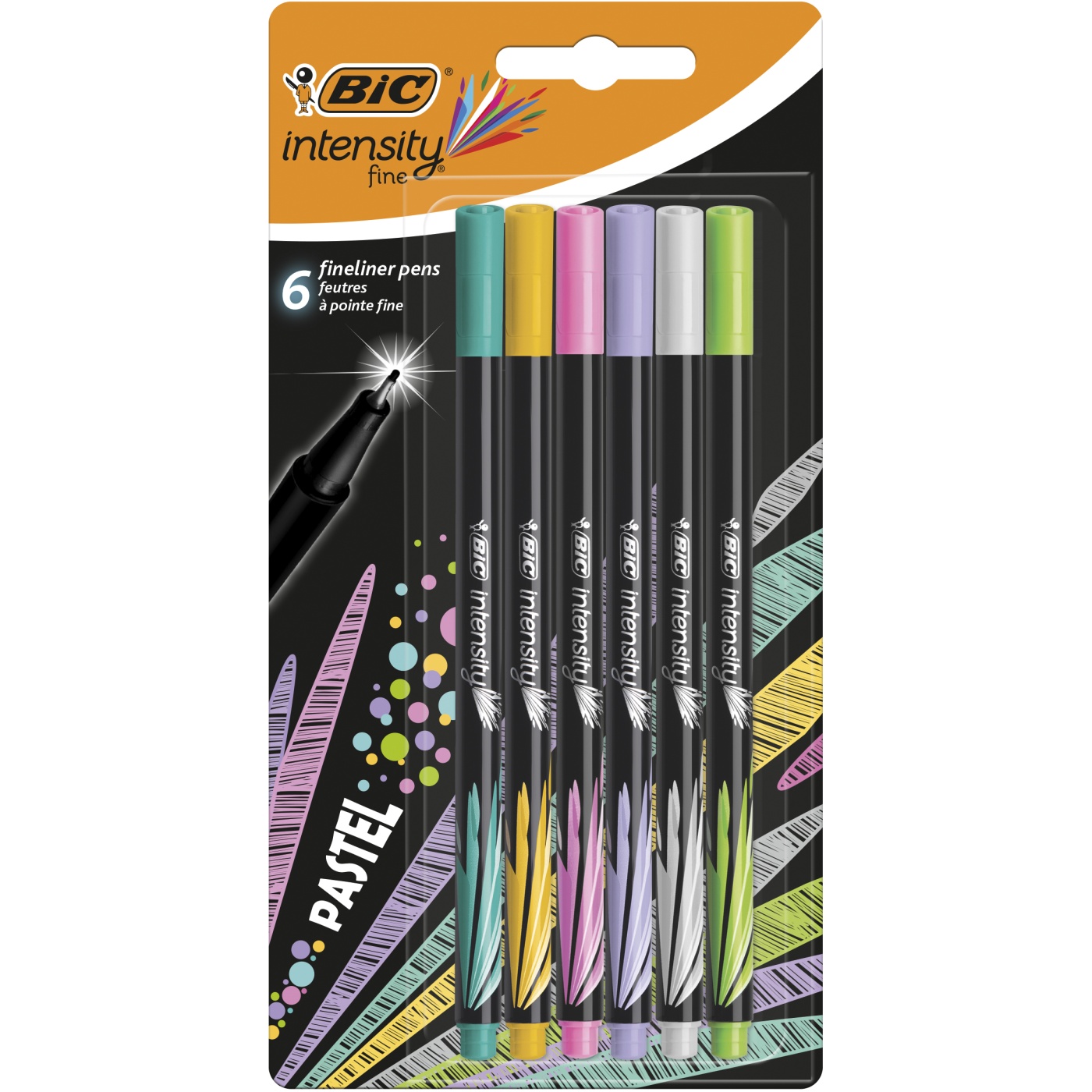 Intensity Fineliner Pastel Colors Lot de 6 dans le groupe Stylos / Écrire / Feutres Fineliners chez Pen Store (100238)