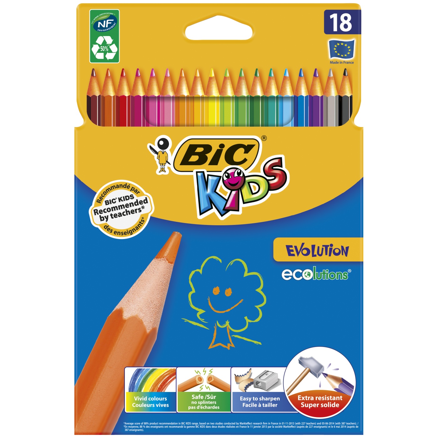 Crayons de couleur Kids Evolution (+5 ans) Lot de 18 dans le groupe Kids / Crayons pours les enfants / Crayons de couleurs pour les enfants chez Pen Store (100242)