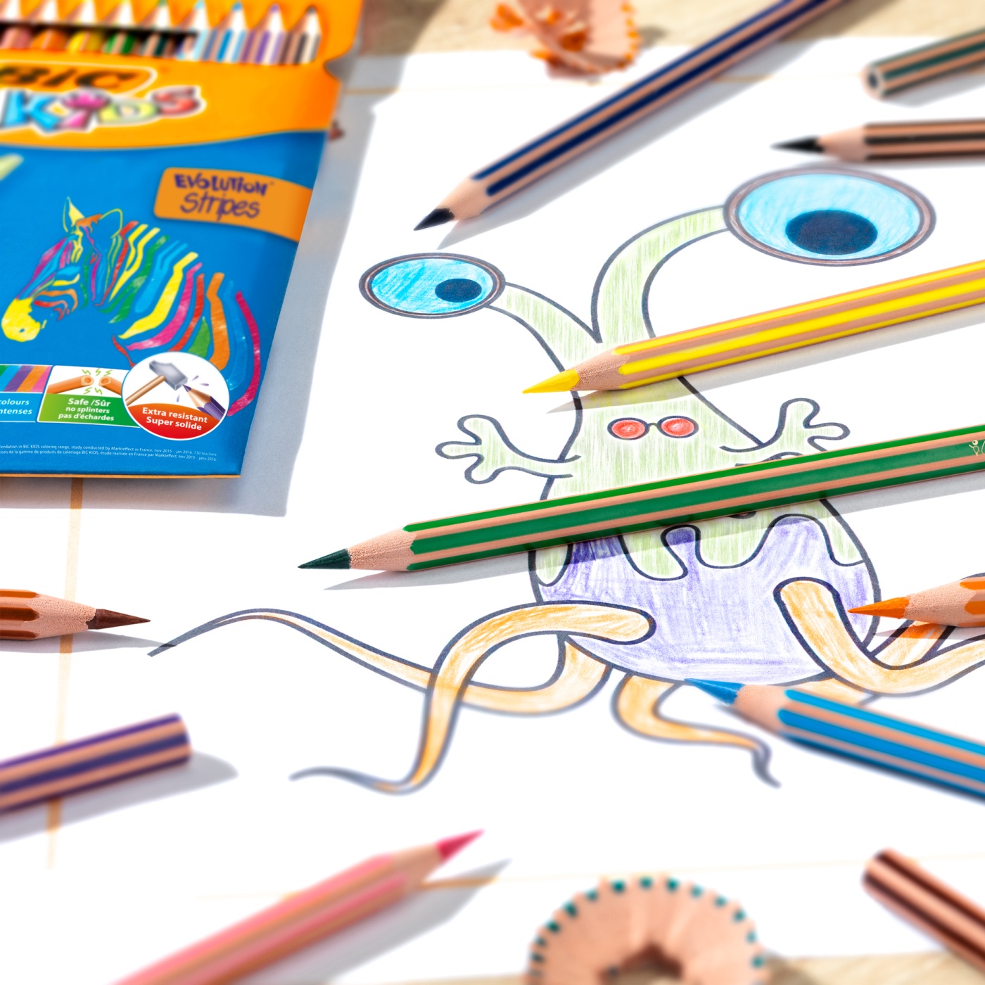 Crayons de couleur Kids Evolution Stripes (+5 ans) Lot de 24 dans le groupe Kids / Crayons pours les enfants / 5 ans + chez Pen Store (100245)