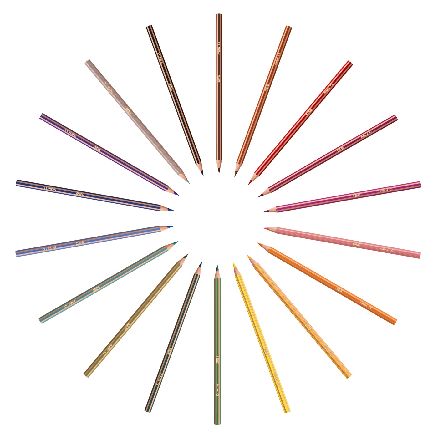 Crayons de couleur Kids Evolution Stripes (+5 ans) Lot de 24 dans le groupe Kids / Crayons pours les enfants / 5 ans + chez Pen Store (100245)