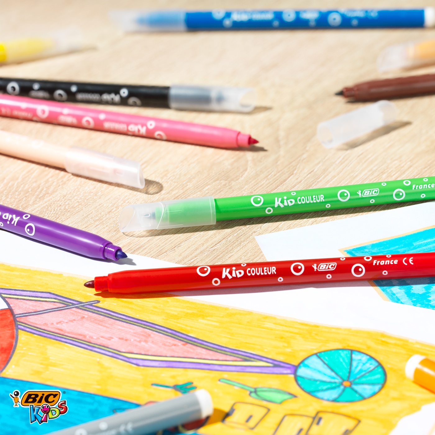 Feutres de coloriage Kids Couleur (+5 ans) Lot de 18 dans le groupe Kids / Crayons pours les enfants / Feutres pour les enfants chez Pen Store (100252)