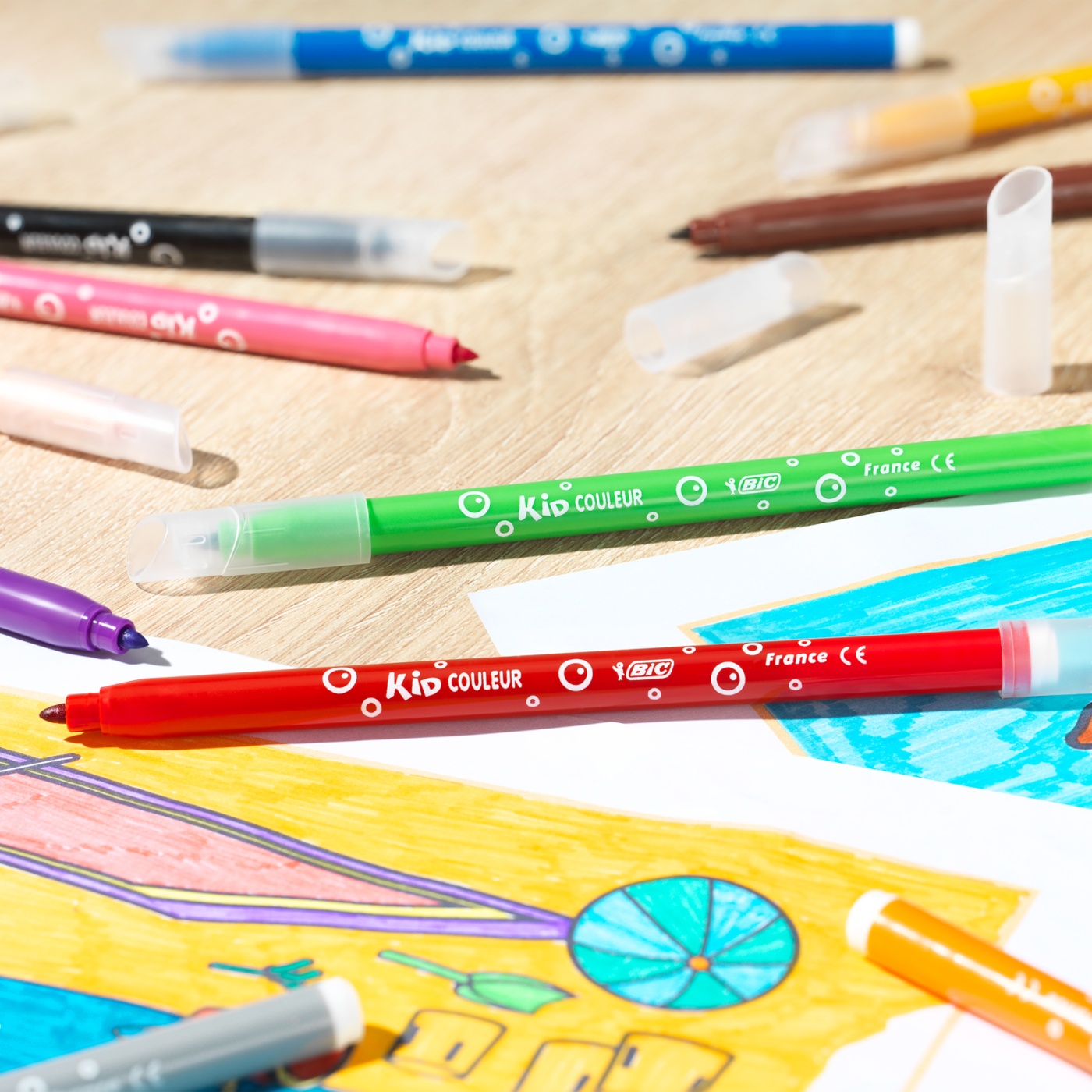 Feutres de coloriage dans un étui Kids Couleur (+5 ans) Lot de 20 dans le groupe Kids / Crayons pours les enfants / 5 ans + chez Pen Store (100253)