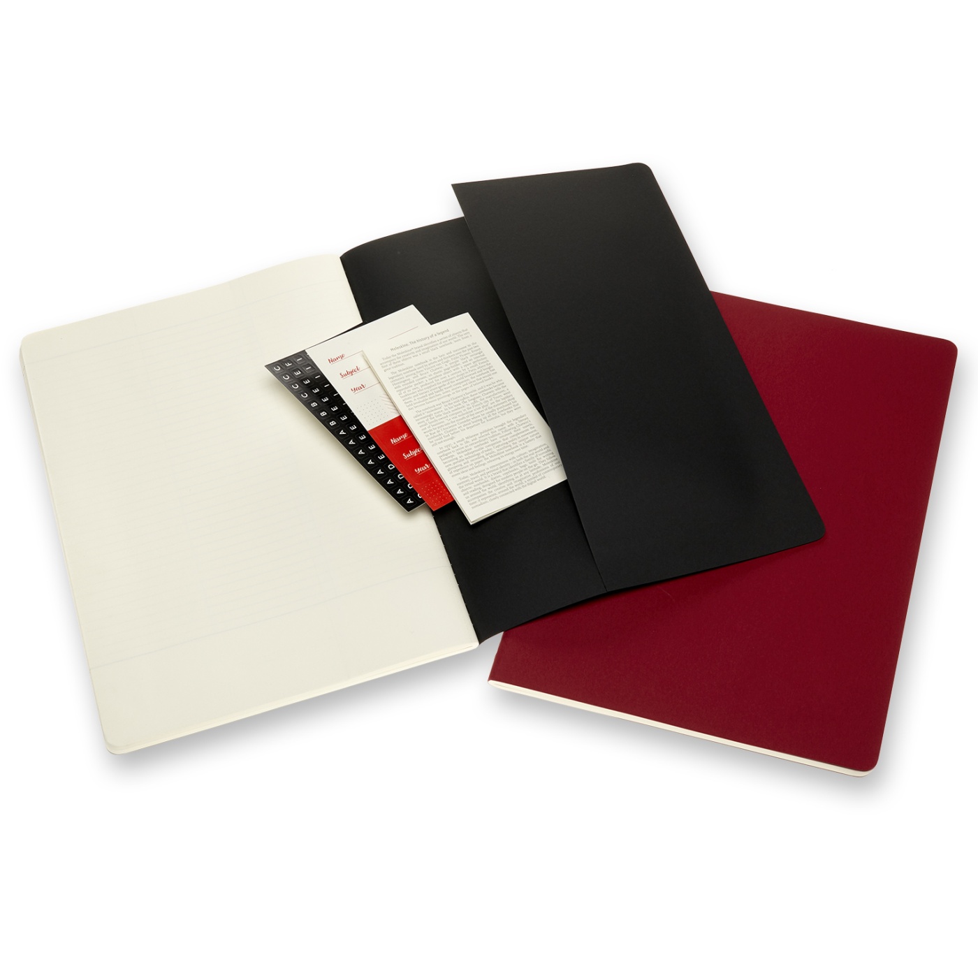 Cahier Subject A4 Black/Red Ruled dans le groupe Papiers & Blocs / Écrire et consigner / Blocs-notes chez Pen Store (100337)