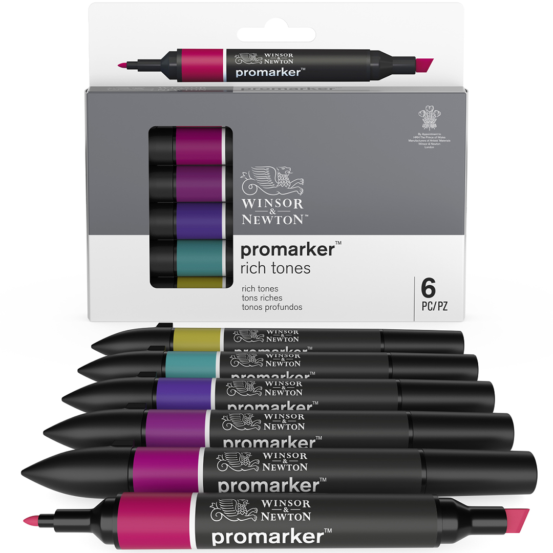 ProMarker ensemble de 6 Rich tones dans le groupe Stylos / Crayons d'artistes / Feutres d'illustrations chez Pen Store (100543)