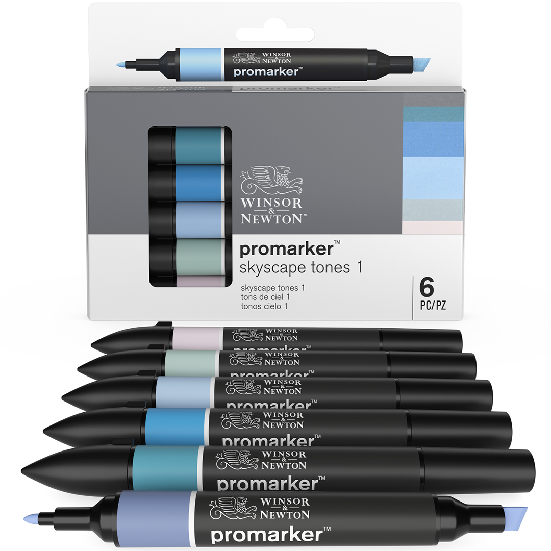 ProMarker ensemble de 6 Skyscape Tones dans le groupe Stylos / Crayons d'artistes / Feutres d'illustrations chez Pen Store (100565)