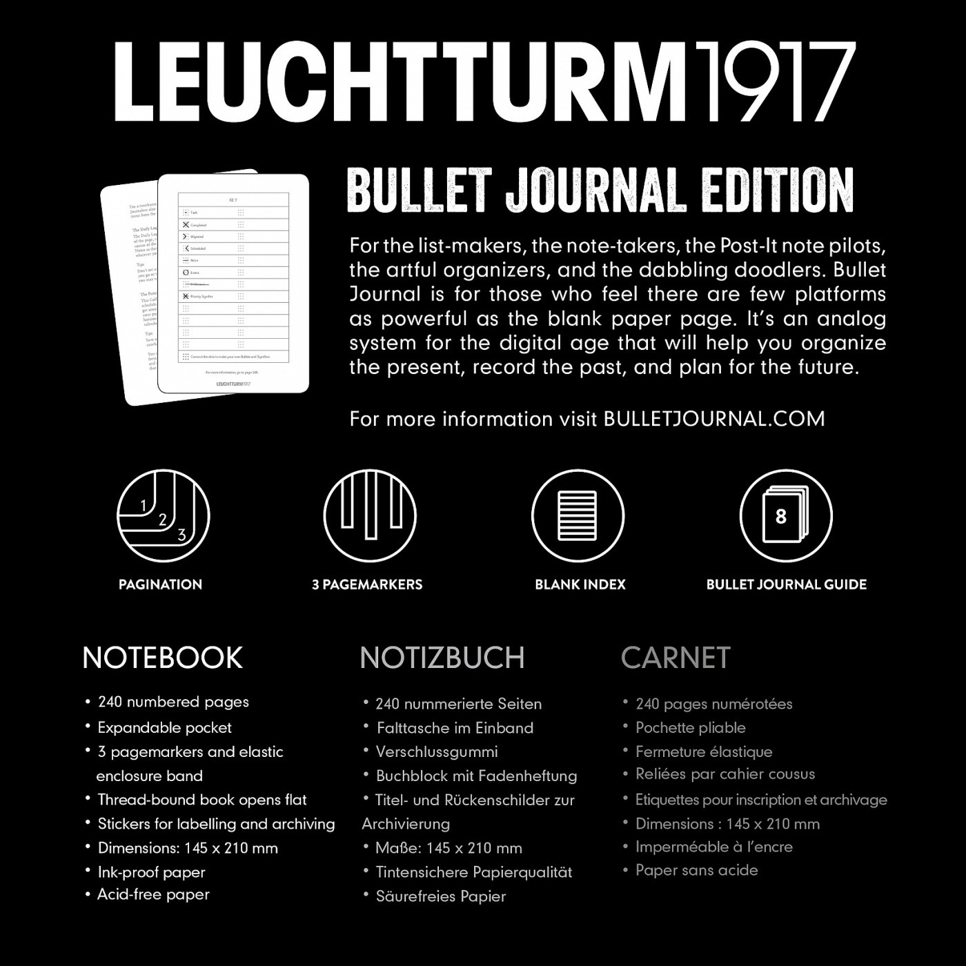Bullet Journal A5 dans le groupe Papiers & Blocs / Écrire et consigner / Carnets chez Pen Store (100658_r)
