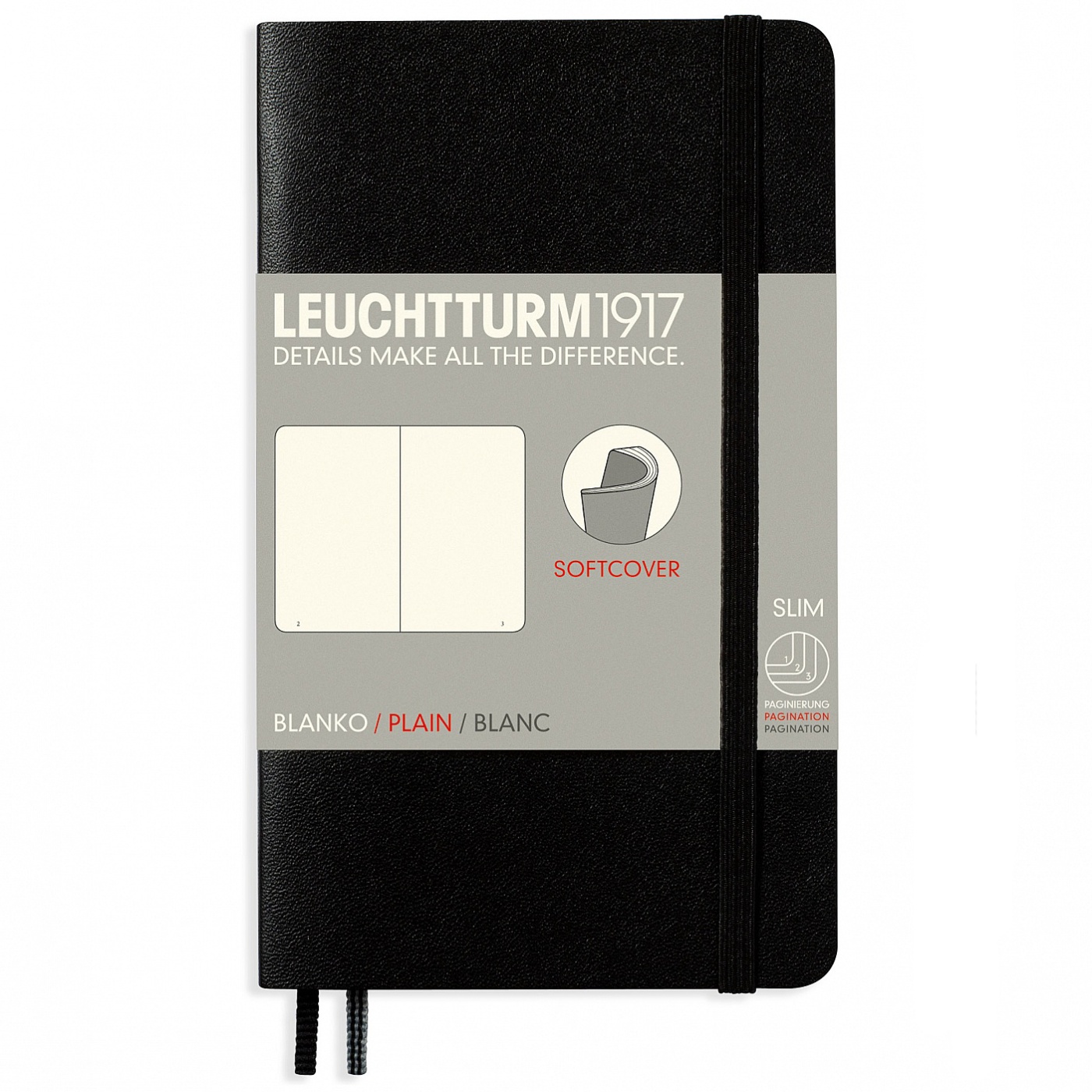 Notebook A6 Softcover Ligné Black dans le groupe Papiers & Blocs / Écrire et consigner / Carnets chez Pen Store (100793)