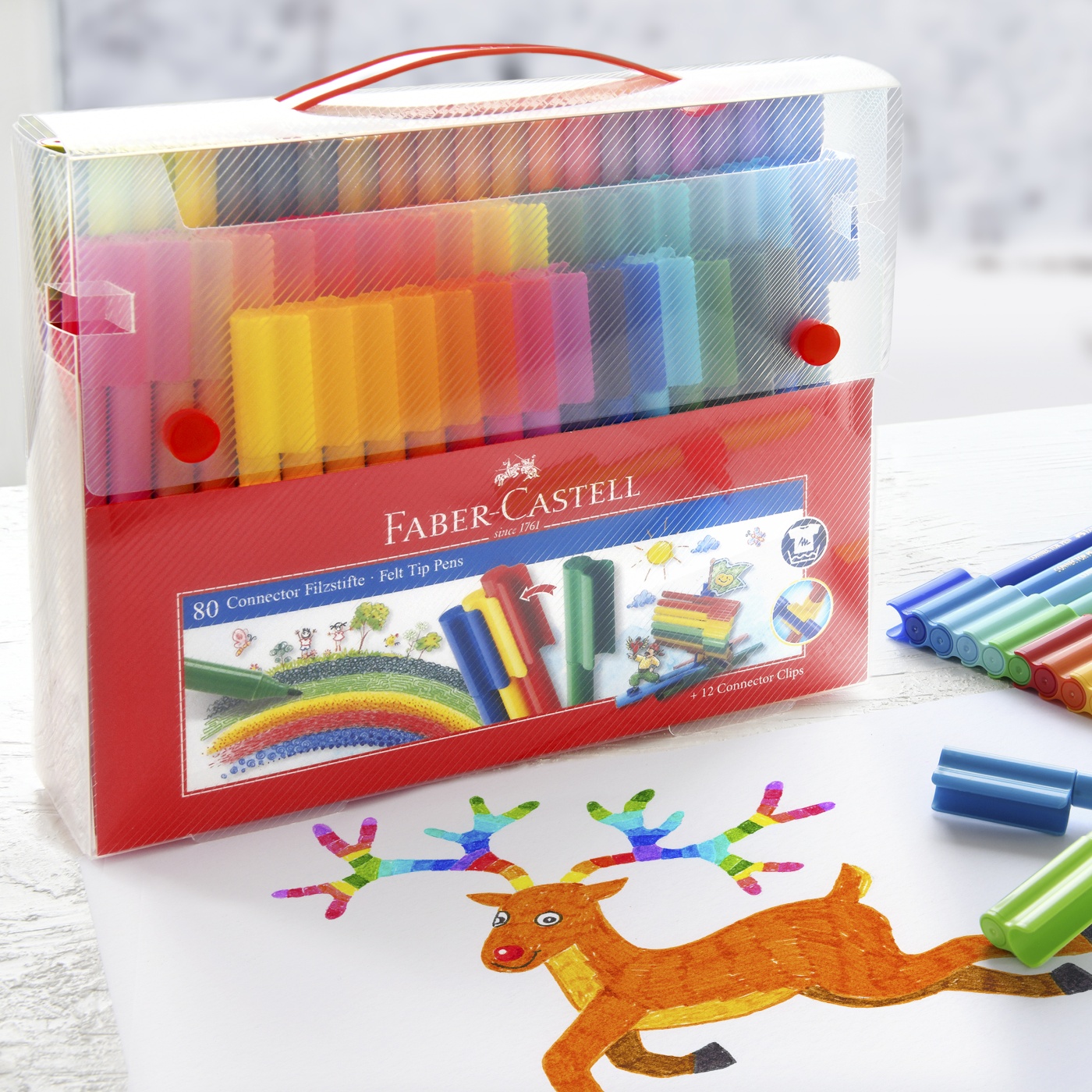 Feutres de coloriage Connector lot de 80 (3 ans+) dans le groupe Kids / Crayons pours les enfants / Feutres pour les enfants chez Pen Store (101421)