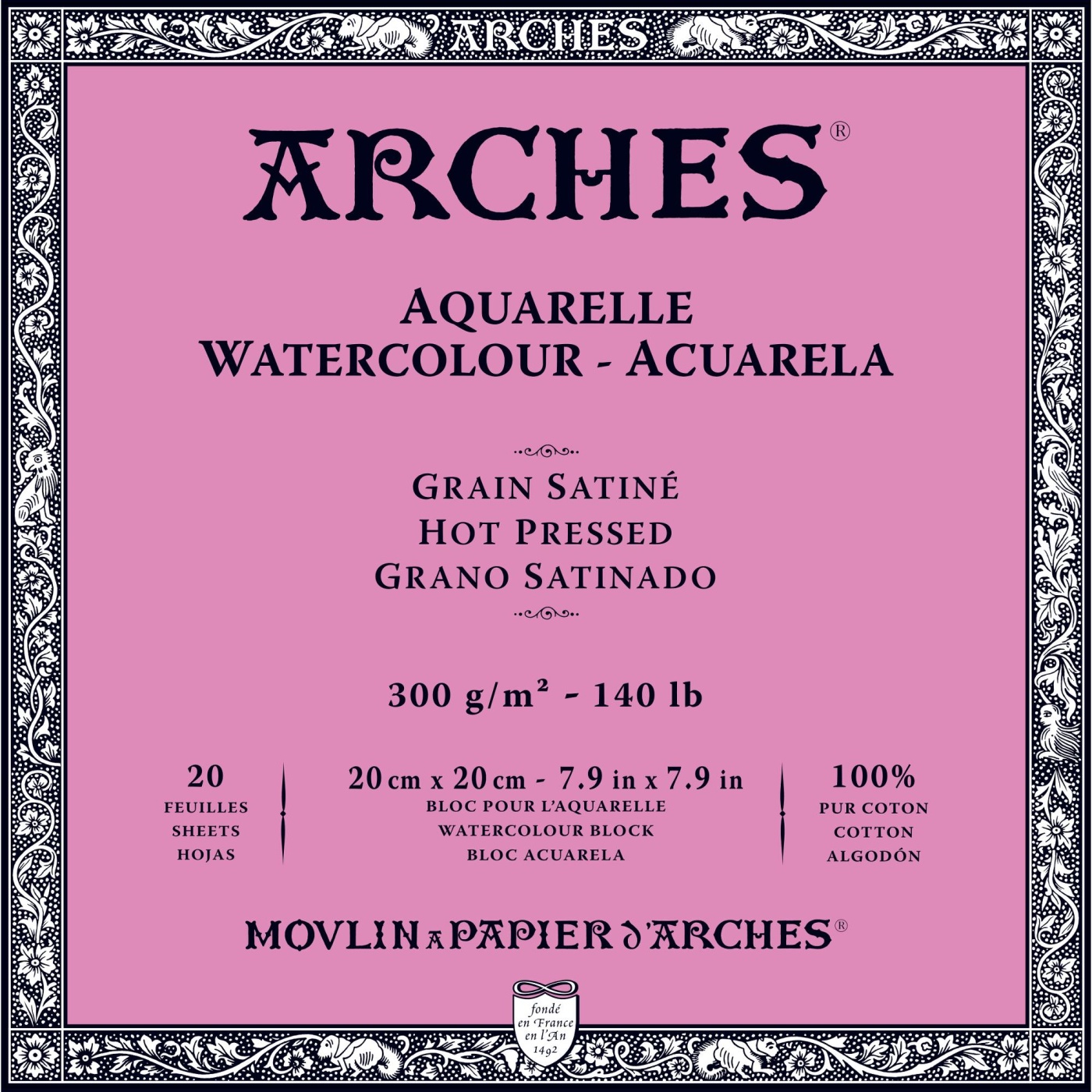 Arches Bloc Aquarelle CP 300 g 15x30 cm
