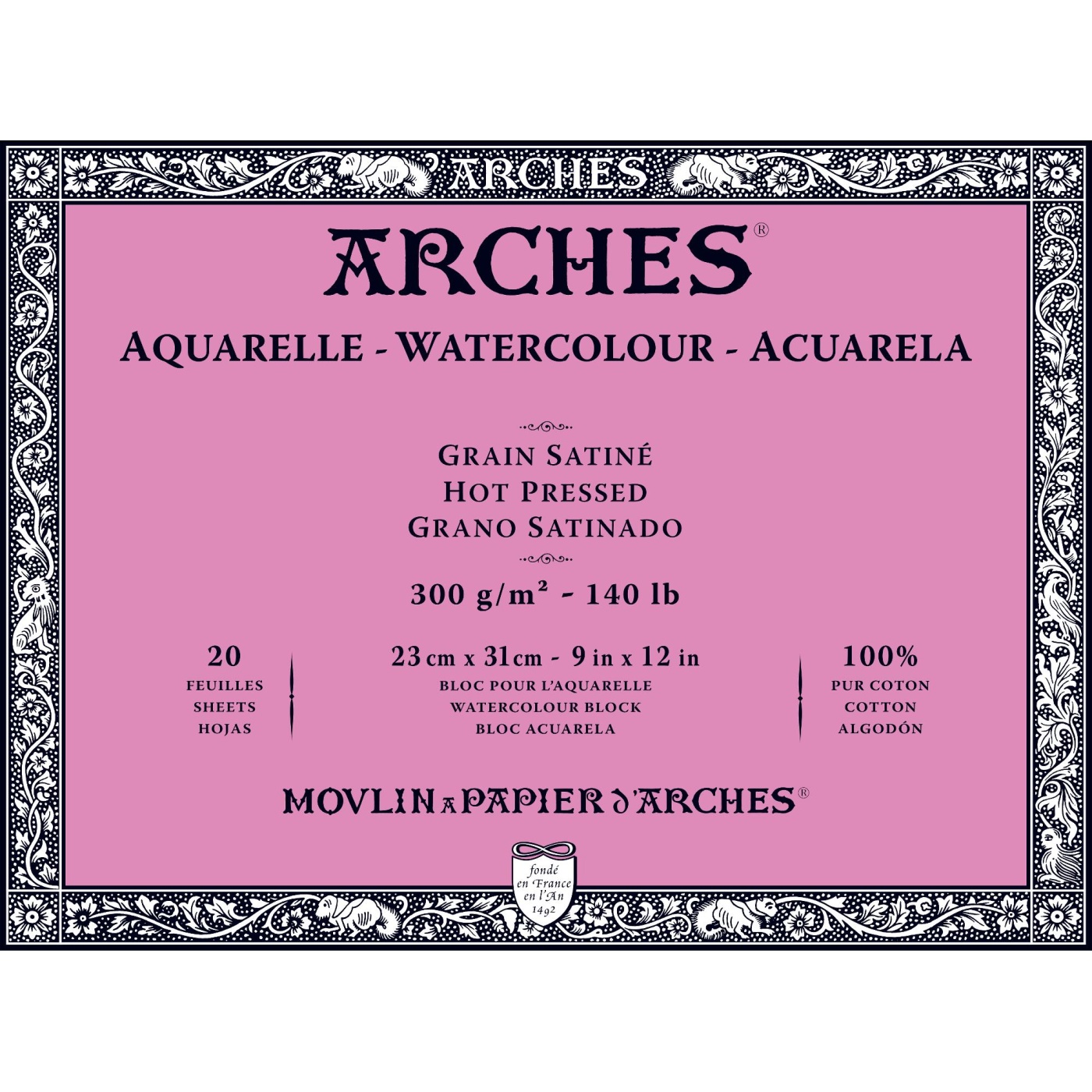 Arches Bloc Aquarelle HP 300 g 23x31 cm