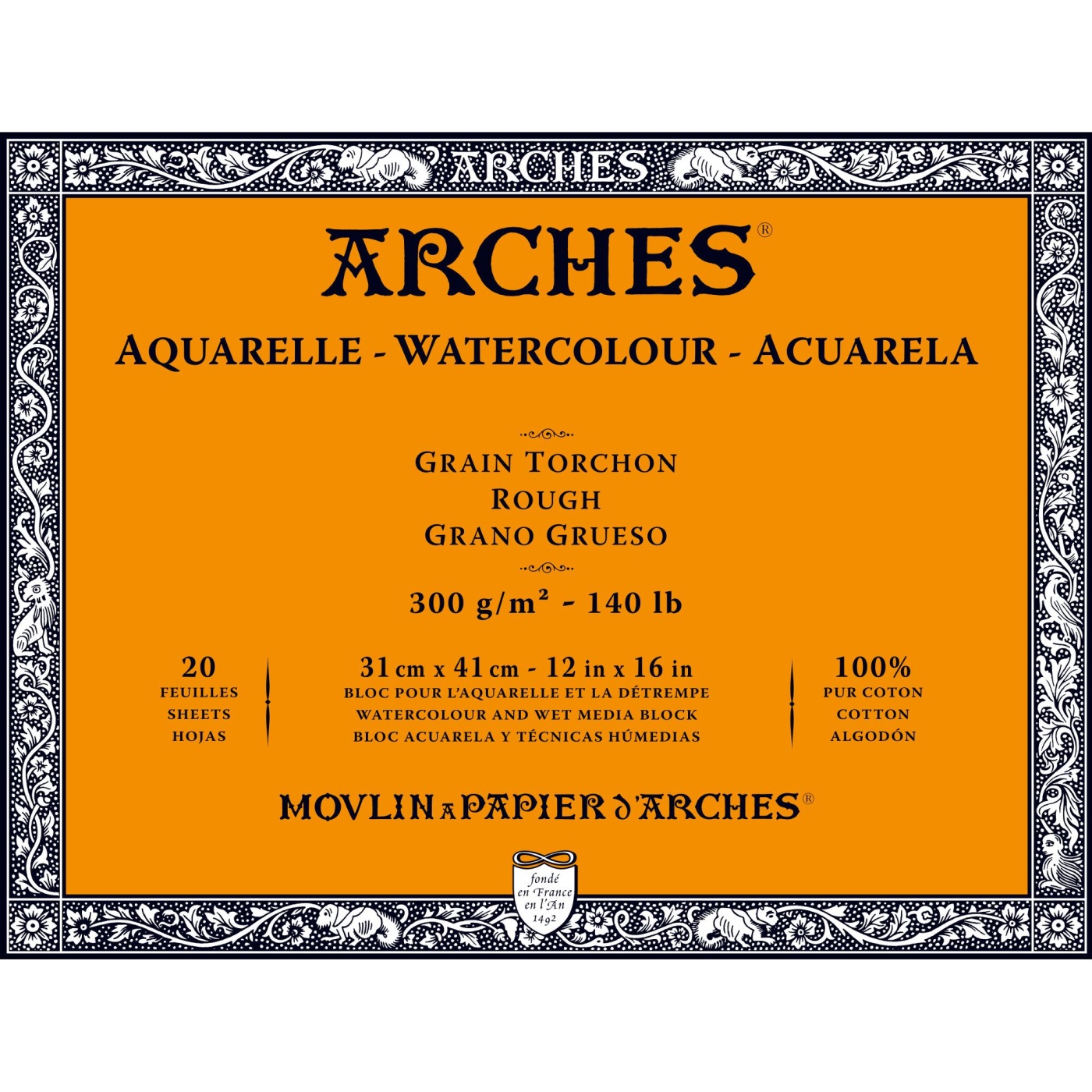 Bloc Aquarelle Rough 300g 31x41cm dans le groupe Papiers & Blocs / Bloc Artiste / Papier pour aquarelle chez Pen Store (101527)